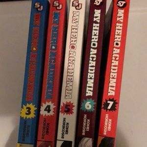 My Hero Academia vol 3,4,5,6,7 (5 books)